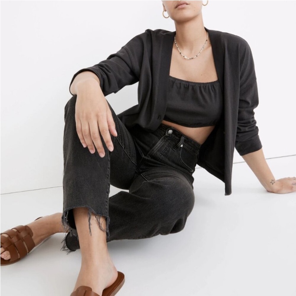 Madewell Washed Black The Perfect Vintage Crop High Rise Jean size 29